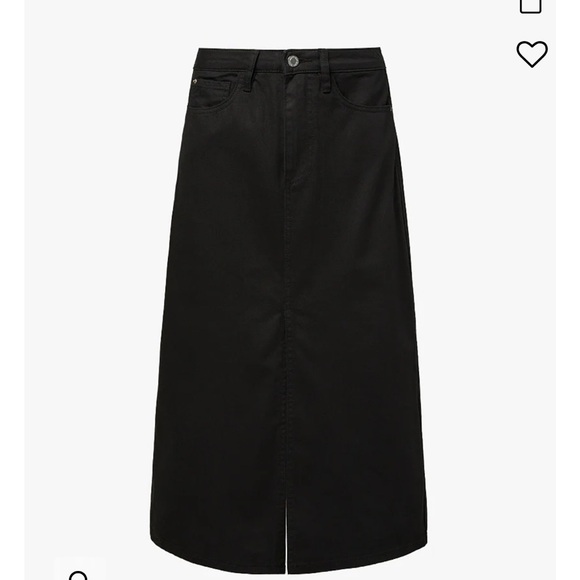 WeWoreWhat Midi Skirt, Front Slit, Black, Size 25 - Picture 2 of 5